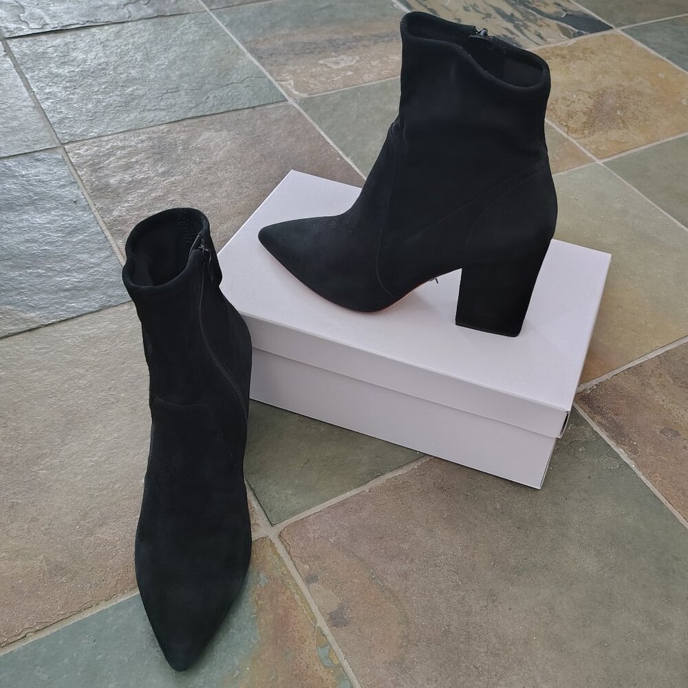 Loeffler Randall Black Stretch Suede Boot